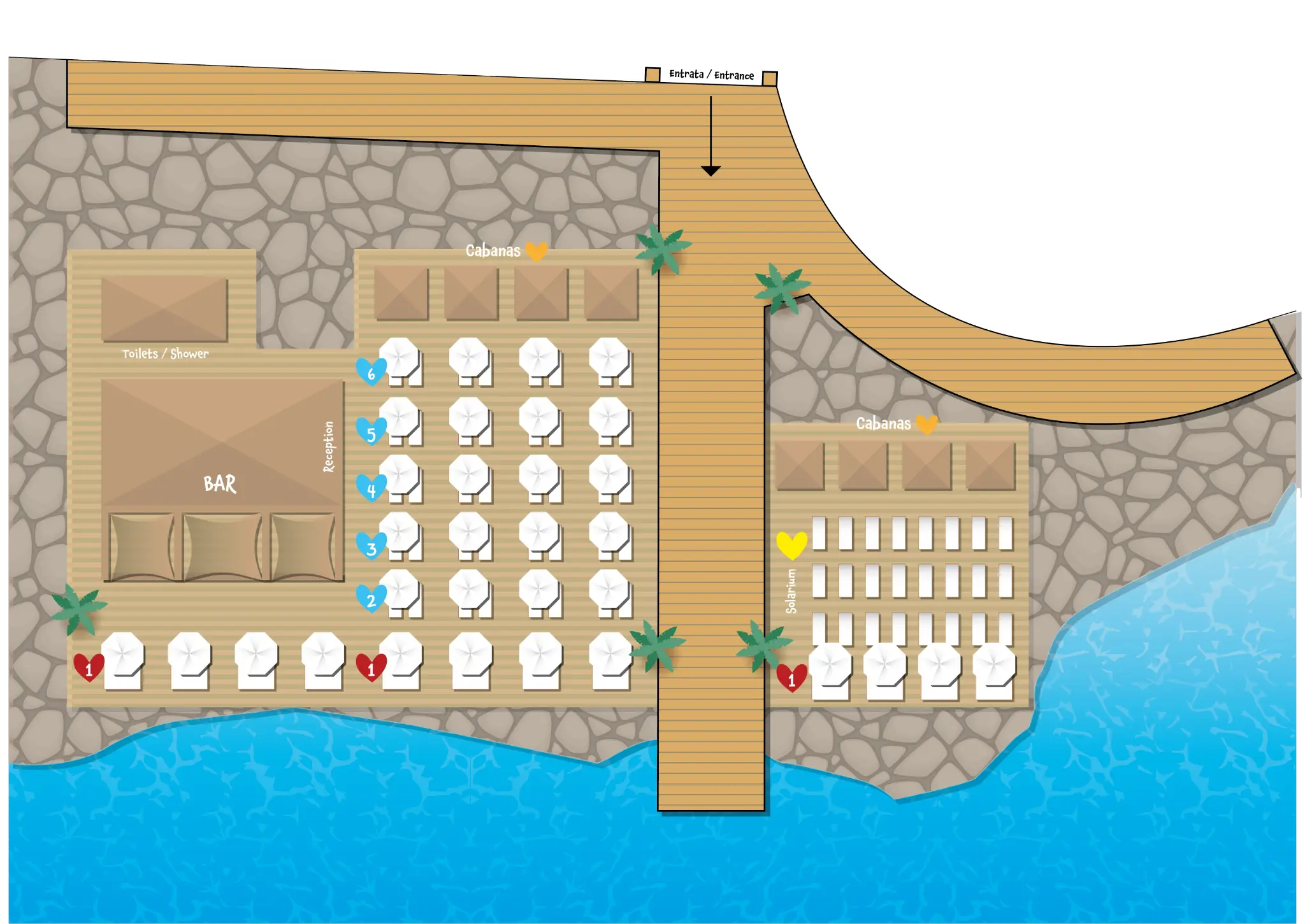 Mappa Habibi Beach Club 2026